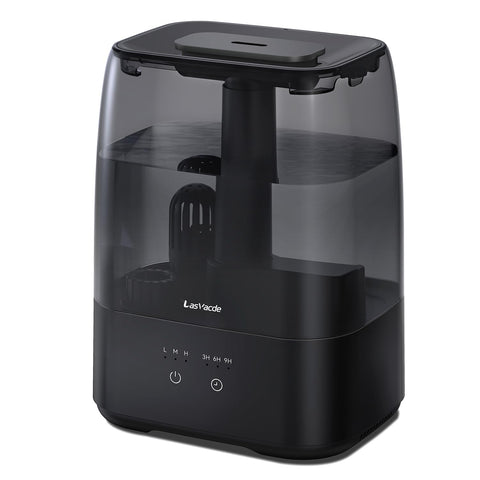 LasVacde top-fill humidifier tank for easy refilling and steady humidity.