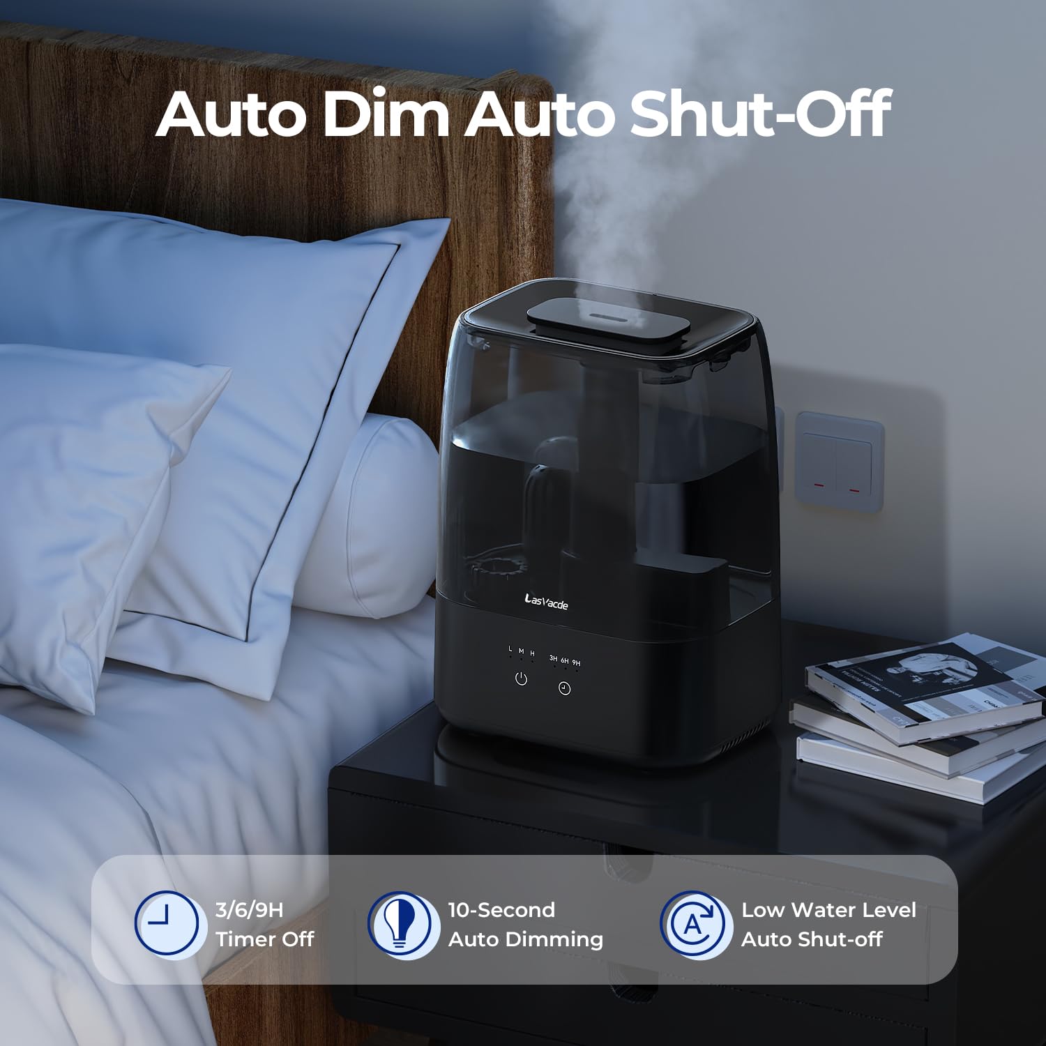 LasVacde ultra-quiet operation at 28 dB supports peaceful nights.
