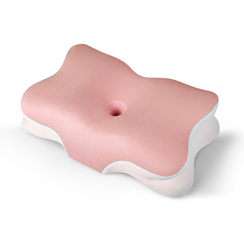 Latree 5X Pain Relief Cervical Neck Pillow shows ergonomic neck support for side, back, and stomach sleepers.