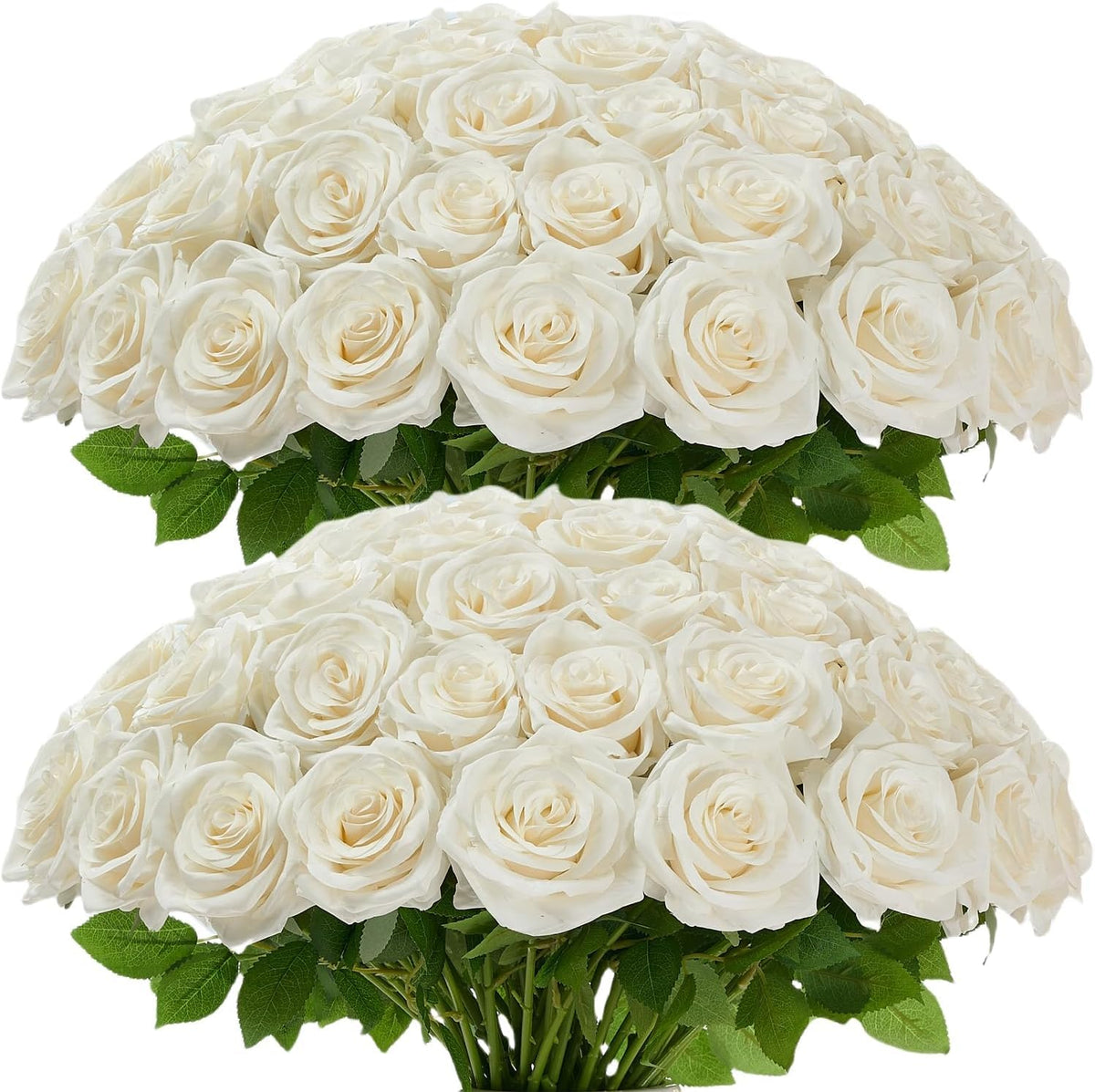 LATRORA white rose bulk pack for elegant wedding decor and long-lasting centerpieces.