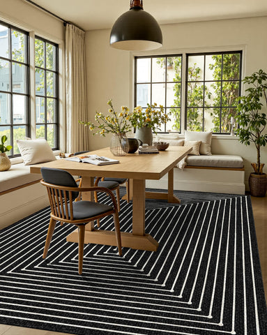 Latte&Fog rug in living room setup highlights easy care and quick cleaning.