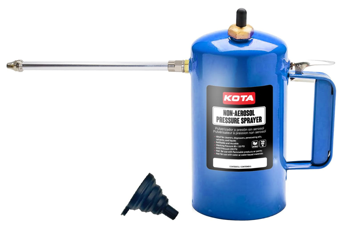 LAUCO non-aerosol sprayer 32oz front view shows refillable use with oils and solvents