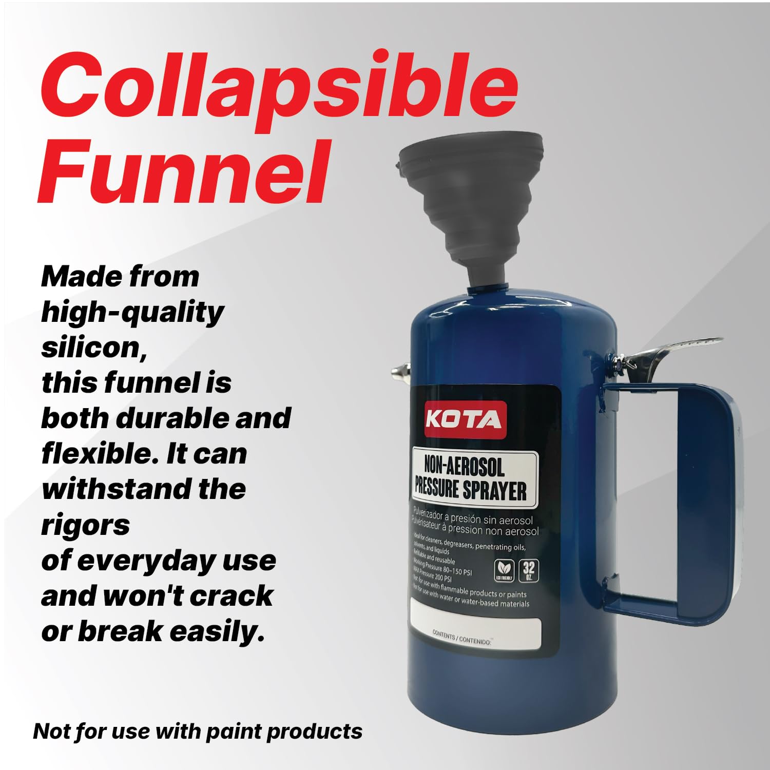 LAUCO non-aerosol sprayer usage illustration demonstrates safe handling