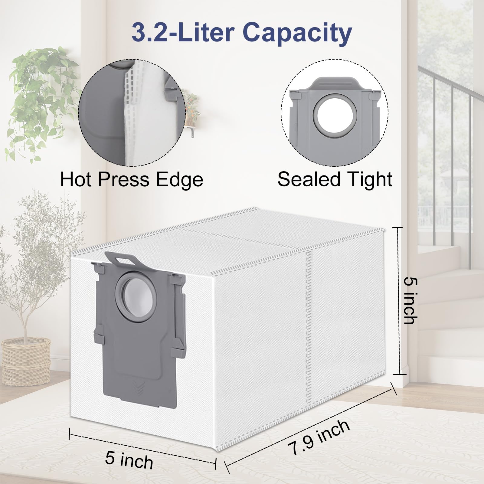 Laukowind dust bag easy install slides into dock with click