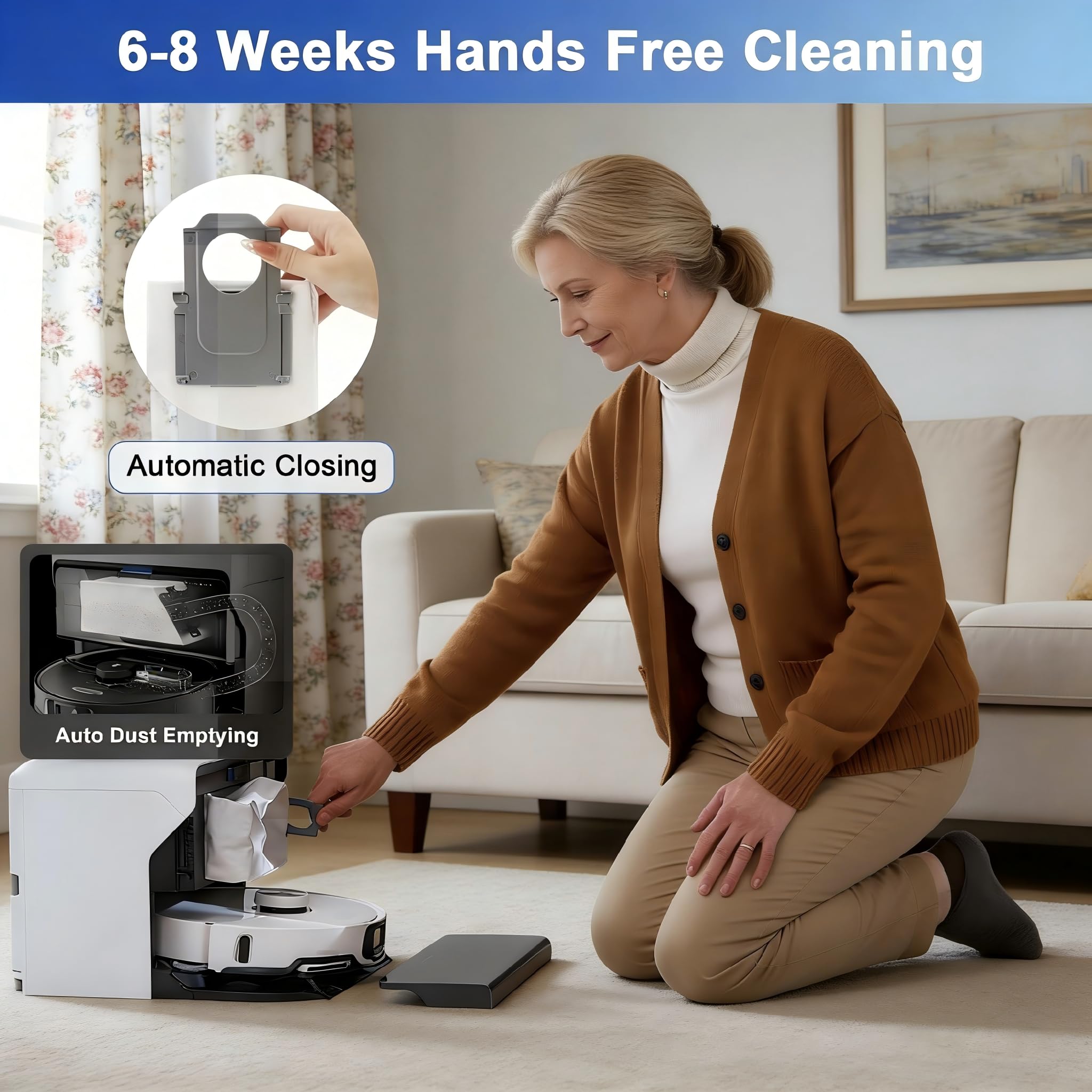 Laukowind 4-layer filtration closeup captures fine dust and pet hair