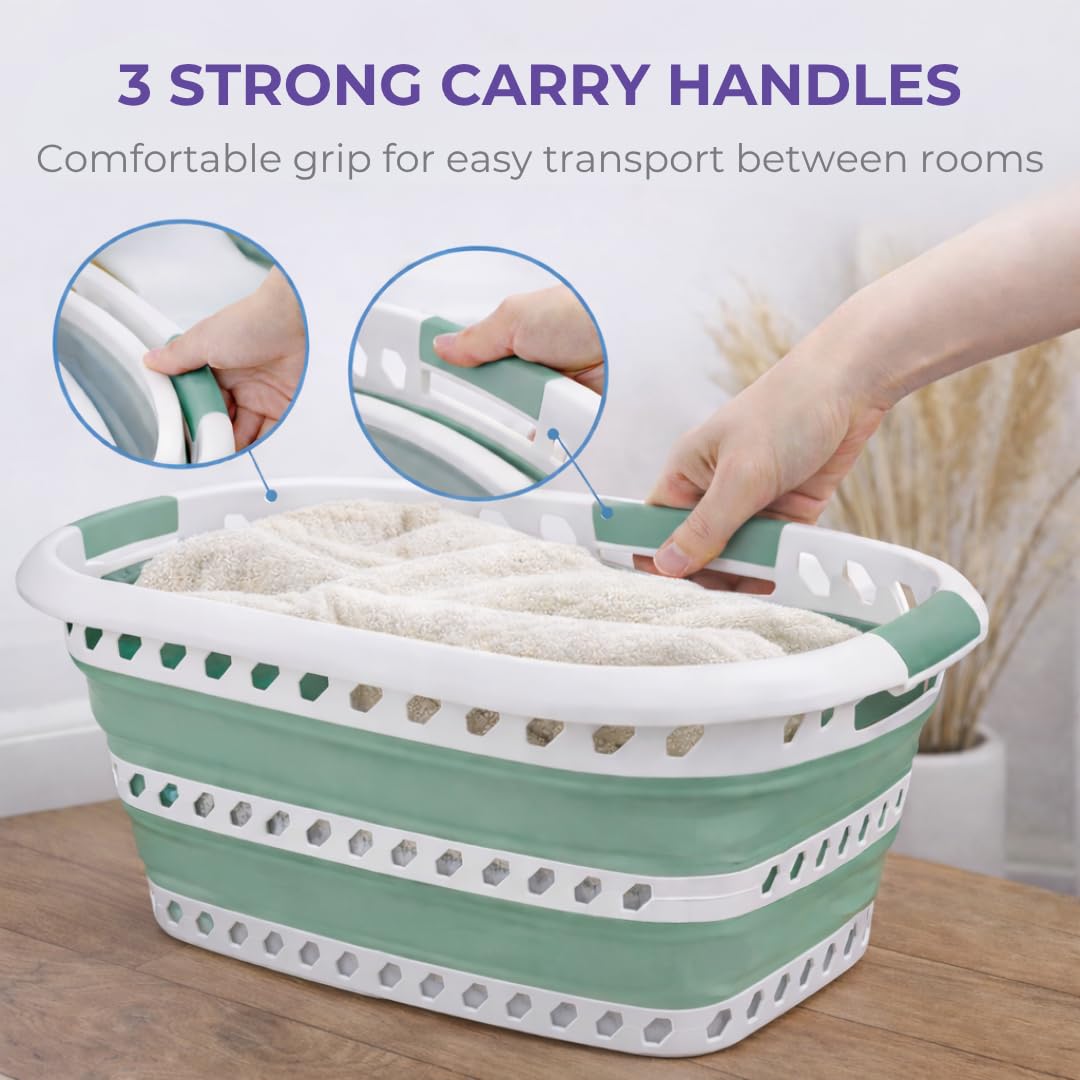 Laundry 360 40-liter capacity basket ready for medium to large loads.
