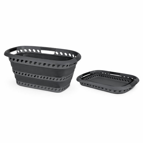 Laundry 360 collapsible basket with pop-up design for quick laundry in small spaces.