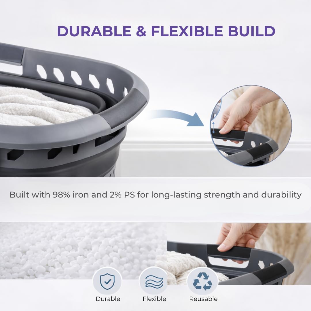 Laundry 360 lightweight portable basket easy to move around the home.