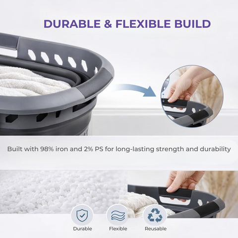 Laundry 360 lightweight portable basket easy to move around the home.