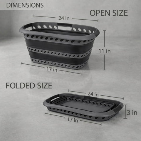 Laundry 360 grey/black finish complements any decor in a compact design.