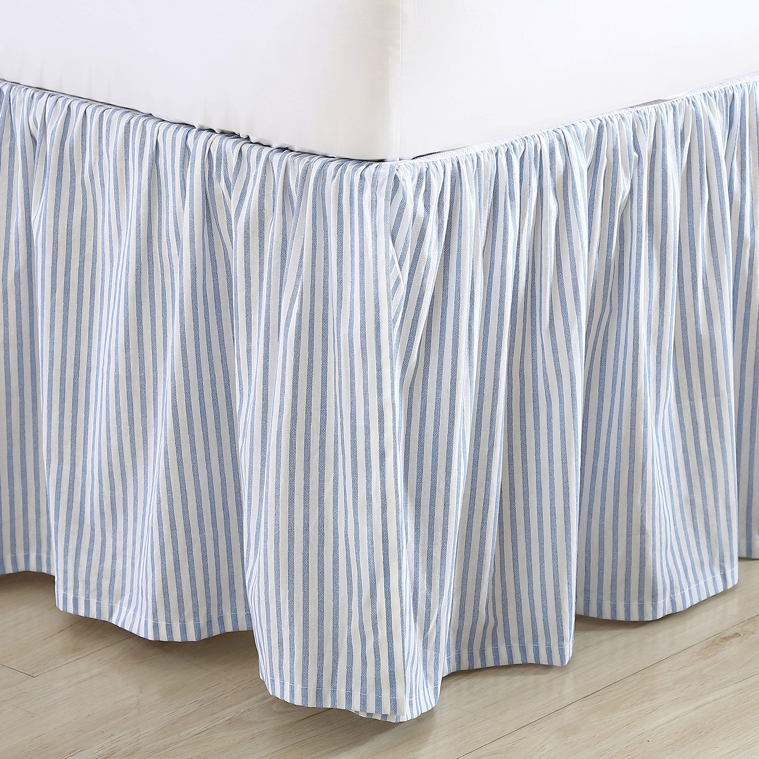 Laura Ashley bedskirt with 14-5-drop provides full coverage and a clean silhouette.