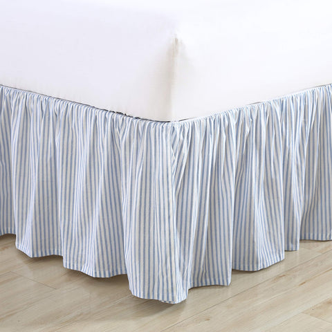 Laura Ashley bedskirt with ruffled detail adds soft texture to the bedscape.