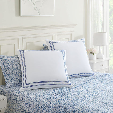 Laura Ashley euro sham envelope-closure shows easy insert and secure fit for daily use at home.