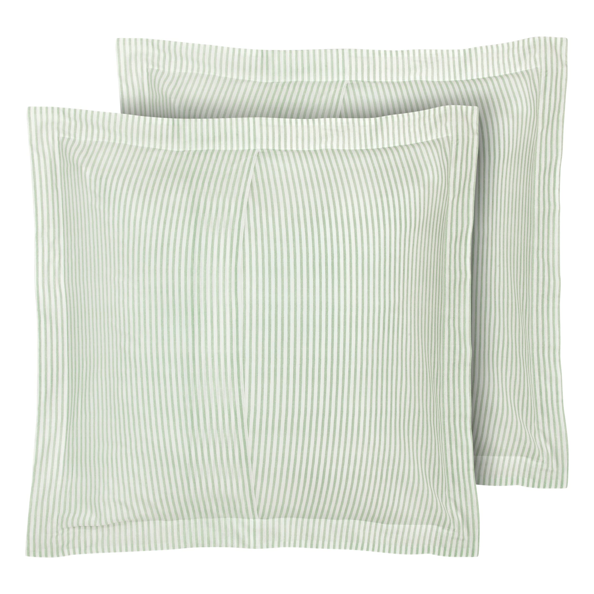Close-up of Laura Ashley Euro Shams cotton texture for everyday comfort.