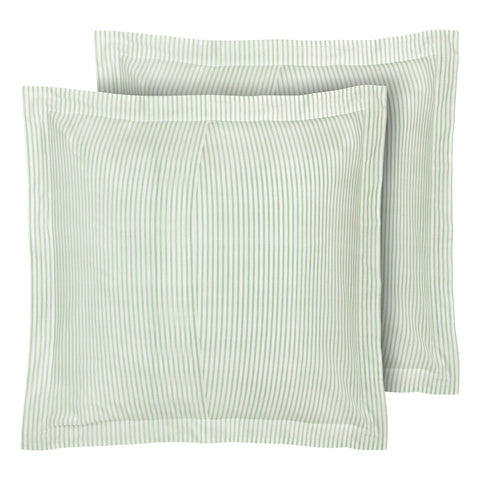 Close-up of Laura Ashley Euro Shams cotton texture for everyday comfort.