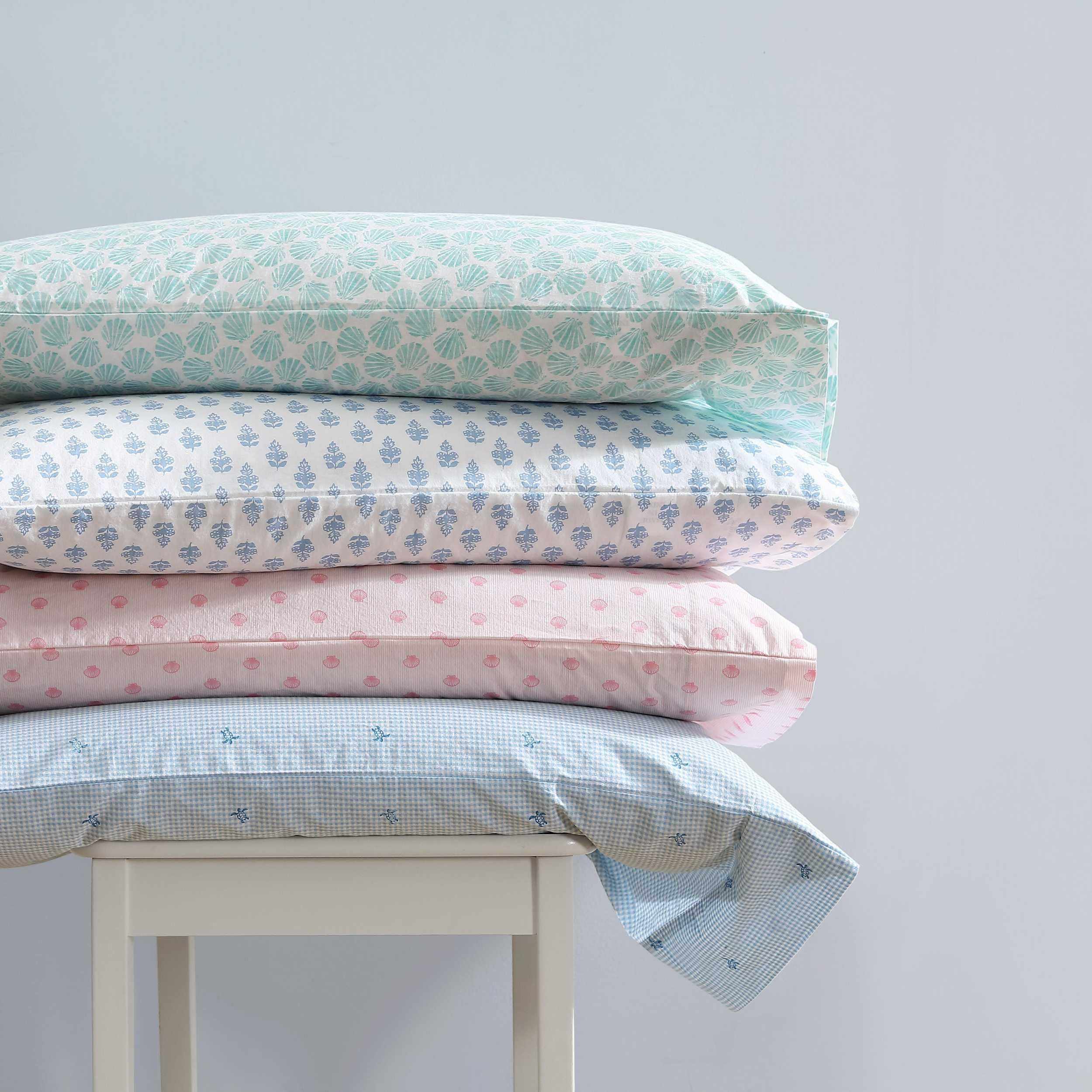 Laura Ashley Francesca Blue bedroom scene showcases cool, breathable bedding for restful nights.