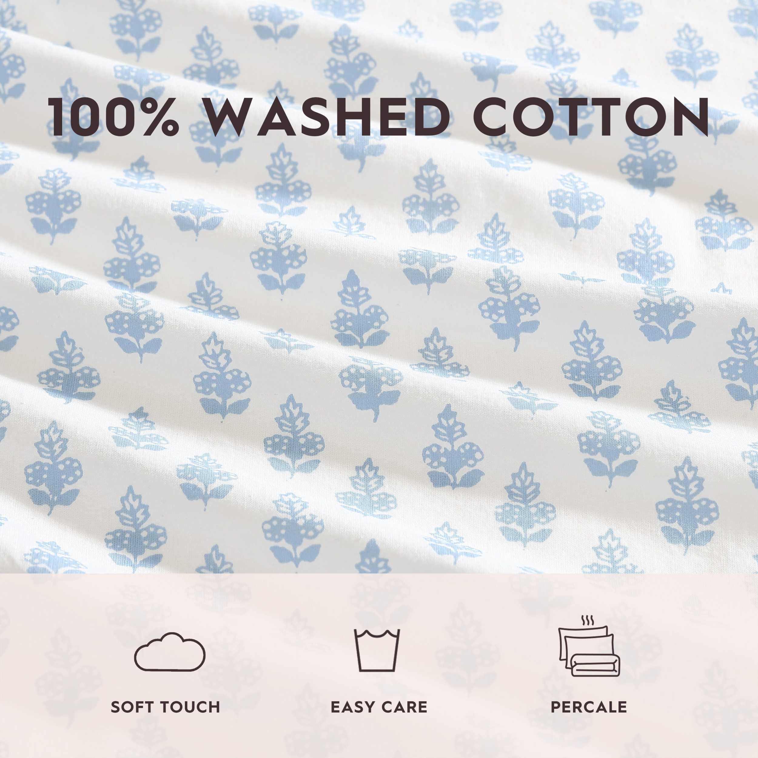 Laura Ashley Francesca Blue king sheet set fits mattresses up to 18 inches