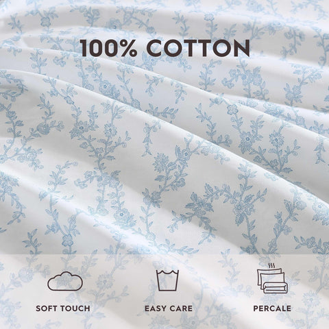 Laura Ashley king pillowcase with ruffled hem detail for farmhouse charm