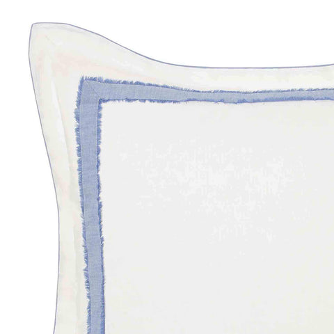 Laura Ashley Mila Blue euro sham border detail adds texture and polish