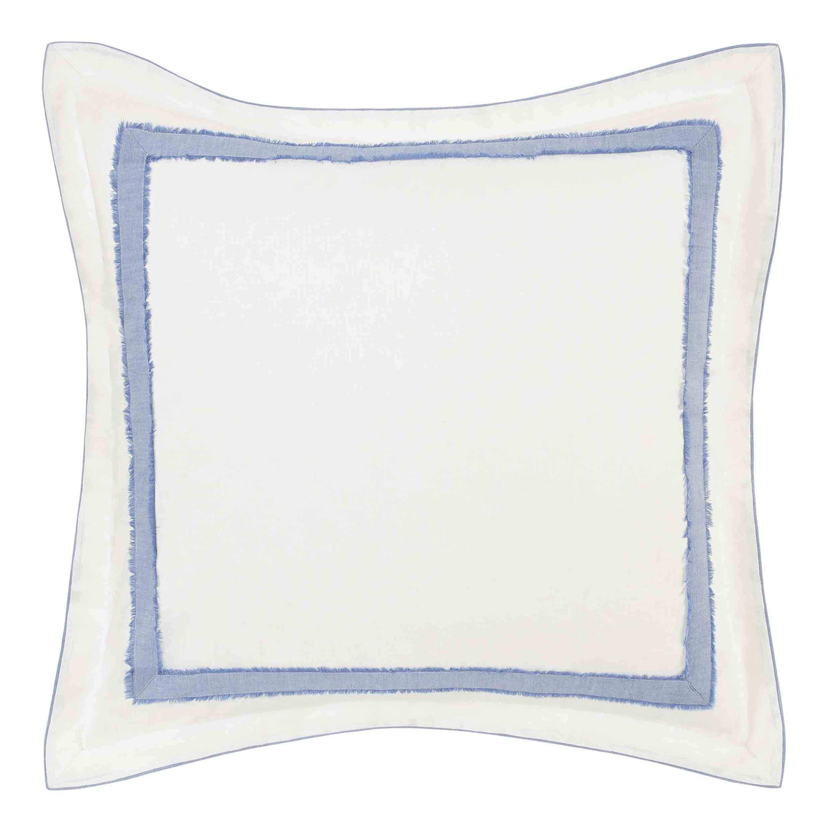 Laura Ashley Mila Blue euro sham front view with contrasting border for style