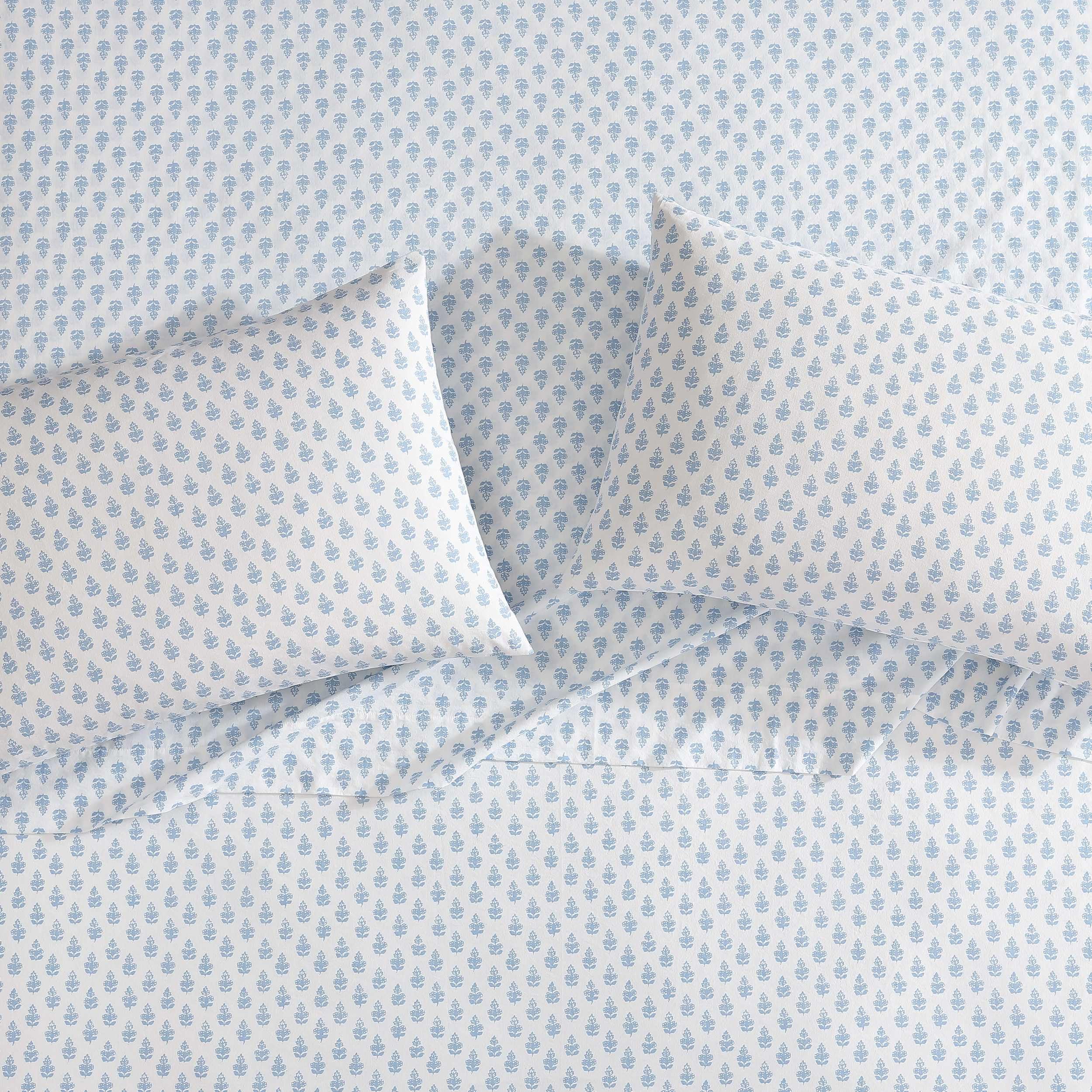 Laura Ashley Pillowcases Francesca Blue complete the serene sleep ensemble.