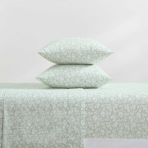 Laura Ashley cotton percale king pillowcases offering smooth surface and quick-drying comfort
