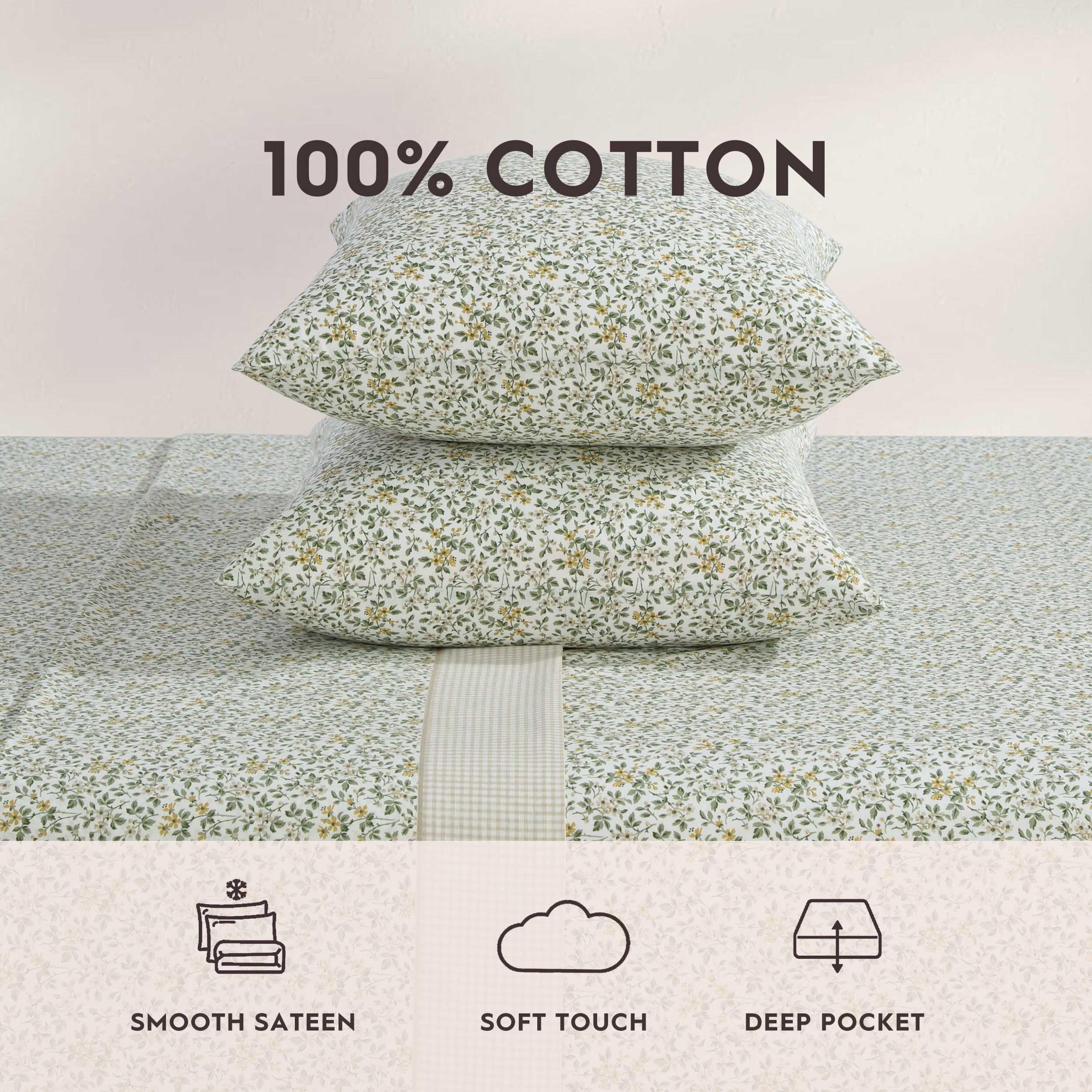 Laura Ashley bedroom scene featuring Tierney Green bedding in a refined setting