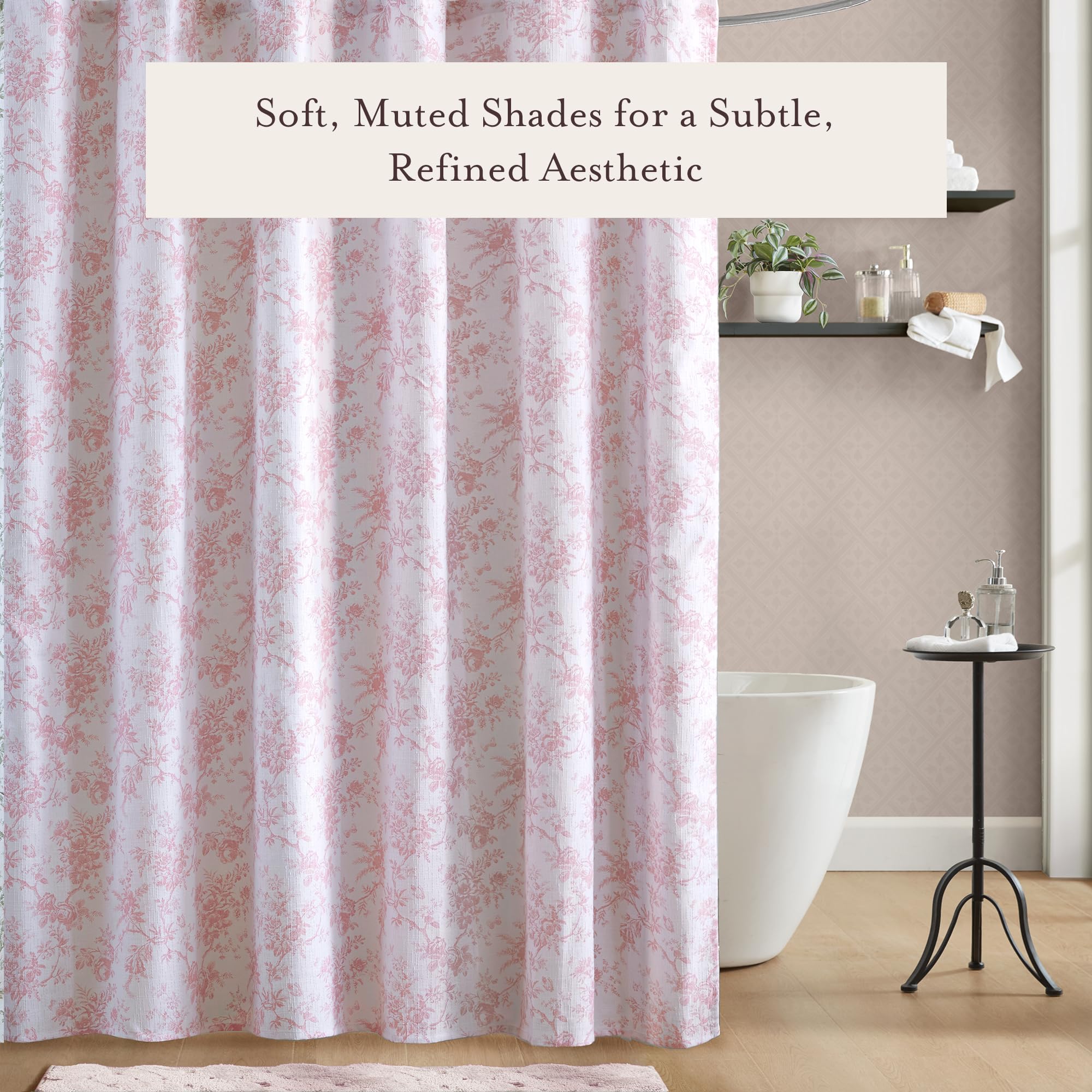 Laura Ashley Walled Garden curtain liner-ready design protects print longevity.