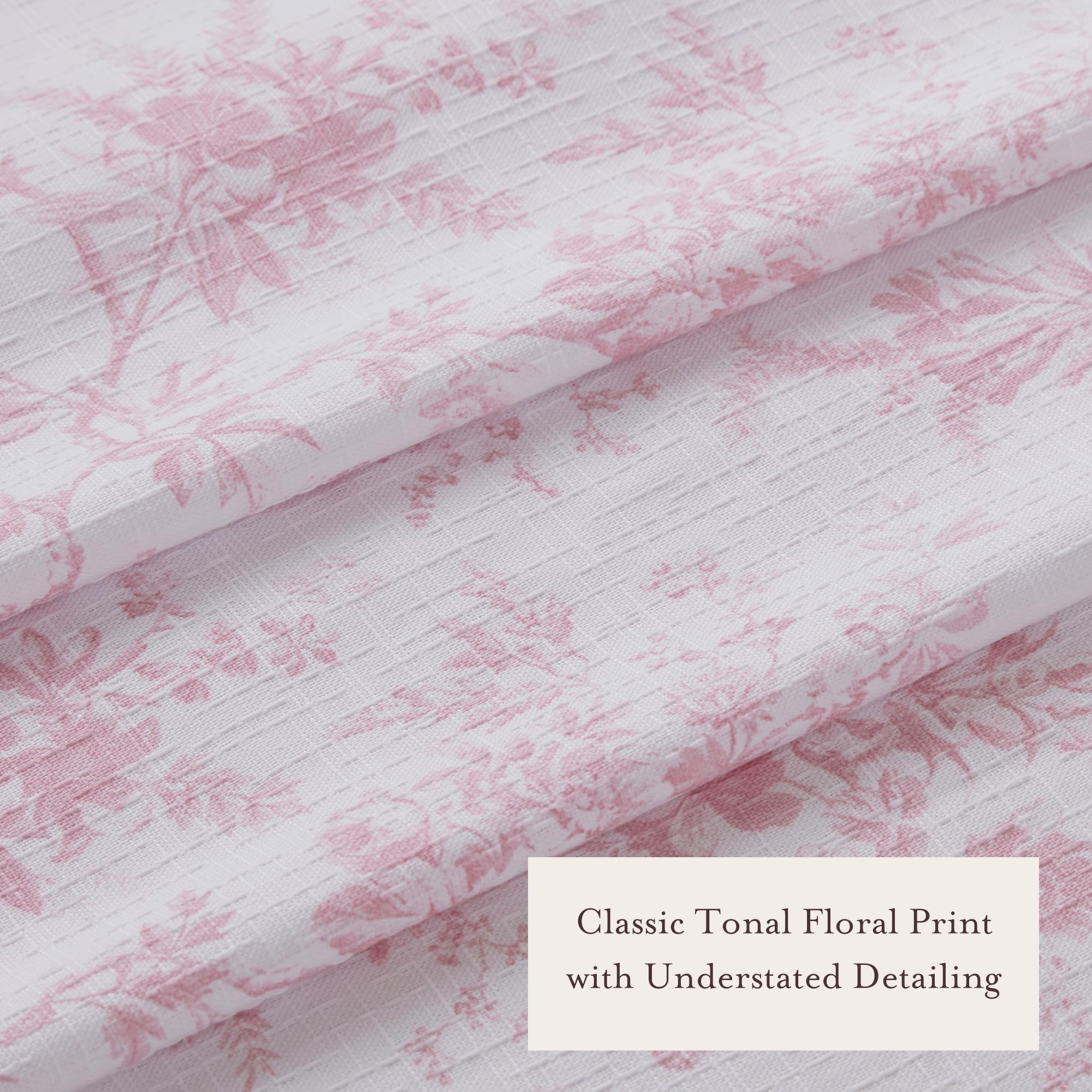Laura Ashley Walled Garden curtain machine washable for easy care.