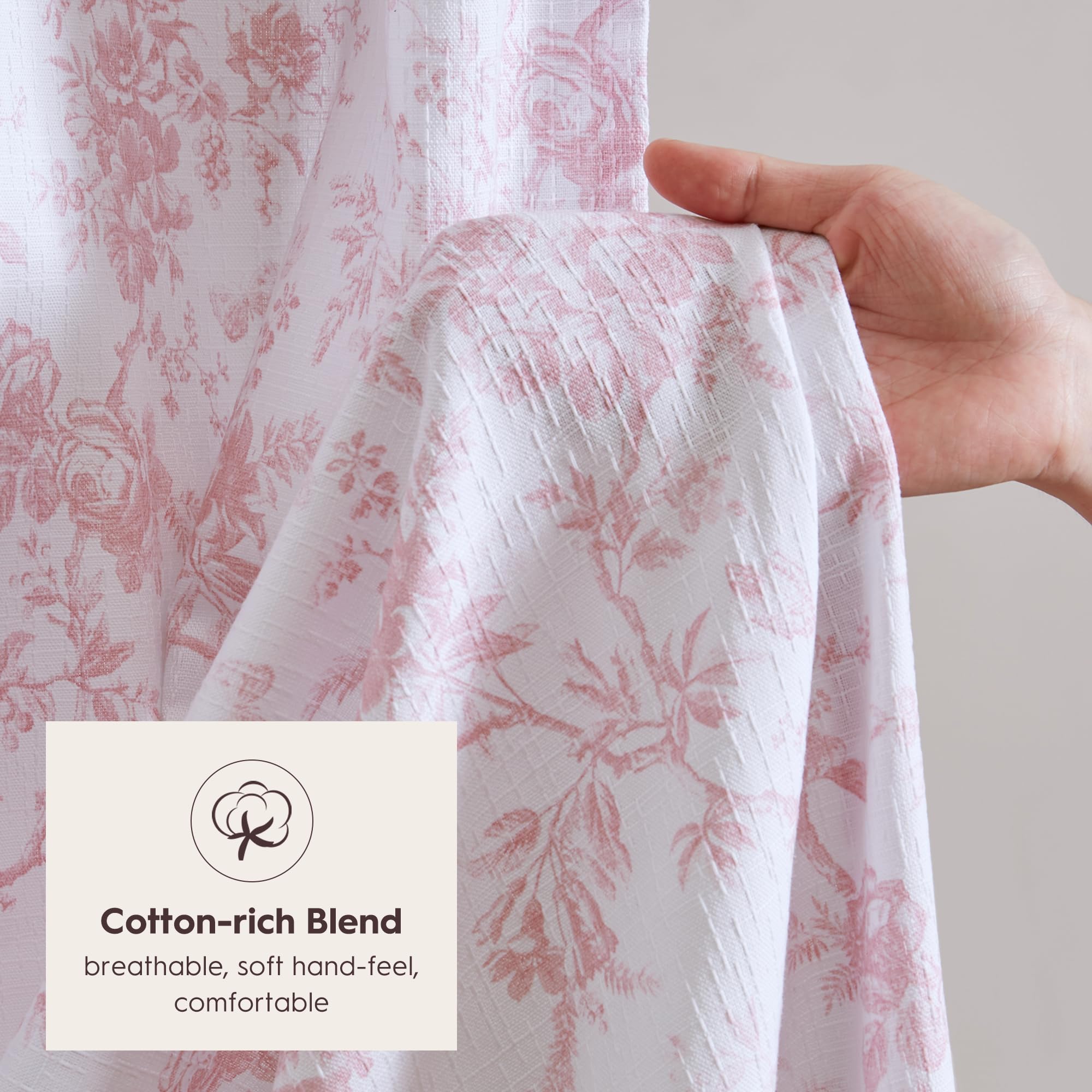 Laura Ashley Walled Garden curtain reinforced top hem supports durable daily use.