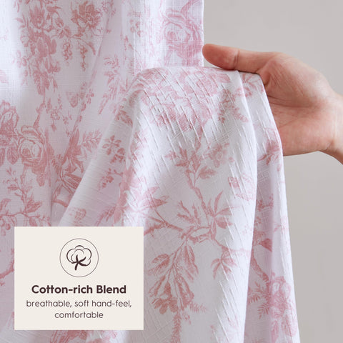 Laura Ashley Walled Garden curtain reinforced top hem supports durable daily use.