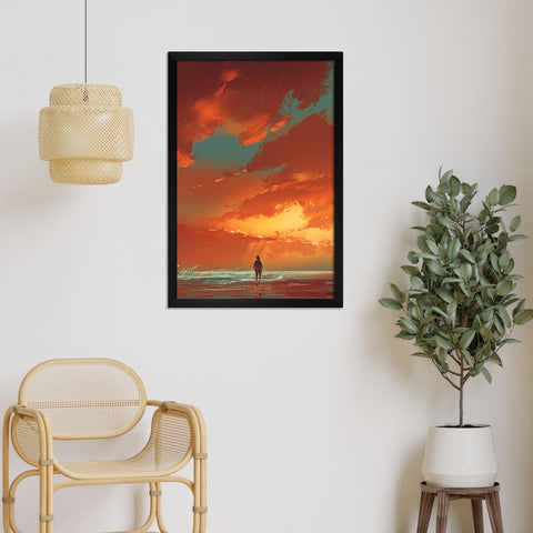 Lavezee 24x36 black poster frame packaging and accessories