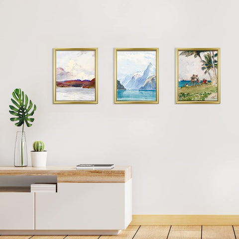 LaVie Home set of 6 gold frames is ideal for a coordinated gallery wall.