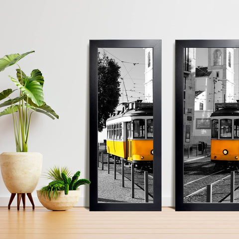 LaVie Home 10x24 panoramic frame side view, showcasing slim profile for flexible placement.