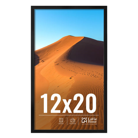 LaVie Home 12x20 frame on wall display with a sleek black finish.
