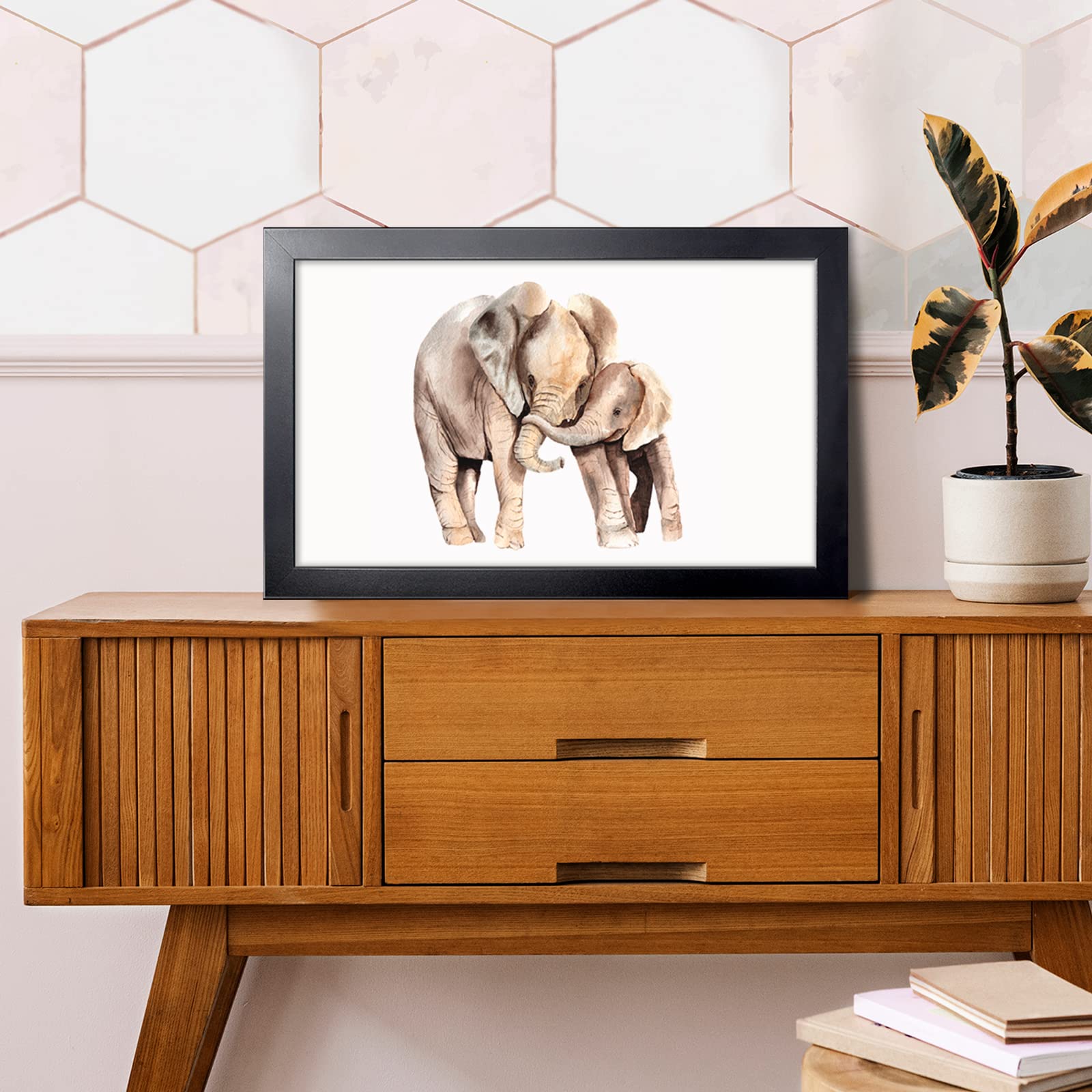 LaVie Home 14x20 black frame side profile highlighting durable MDF molding.