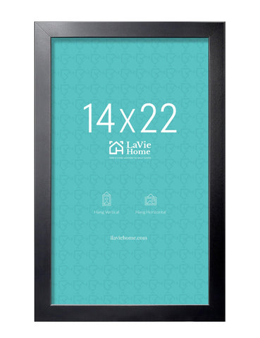 LaVie Home 14x22 black poster frame front showing a clean, gallery-ready wall display.