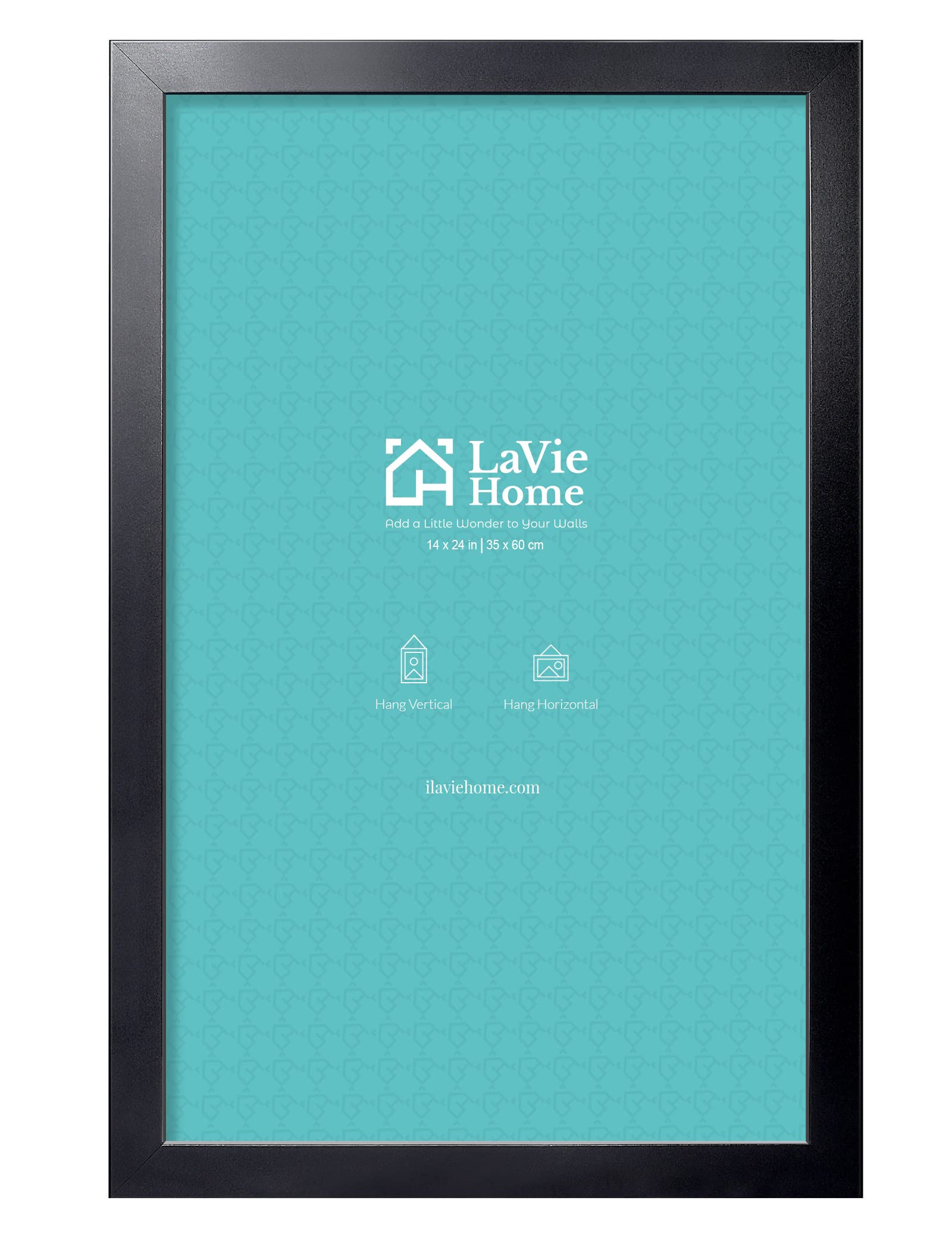 LaVie Home 14x24 frame front view with clear plexiglass for crisp displays
