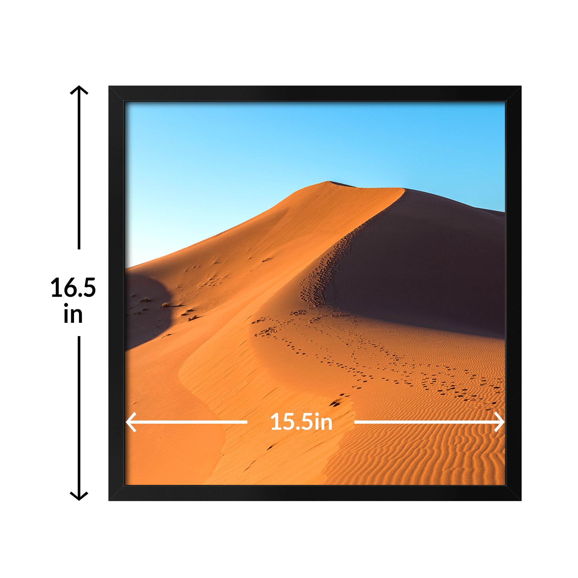 LaVie Home 16x16 frame back view with rotating latch for easy photo access.