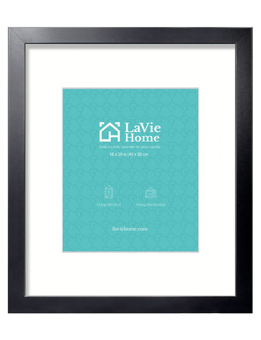 LaVie Home 16x20 frame front view with plexiglass protects memories