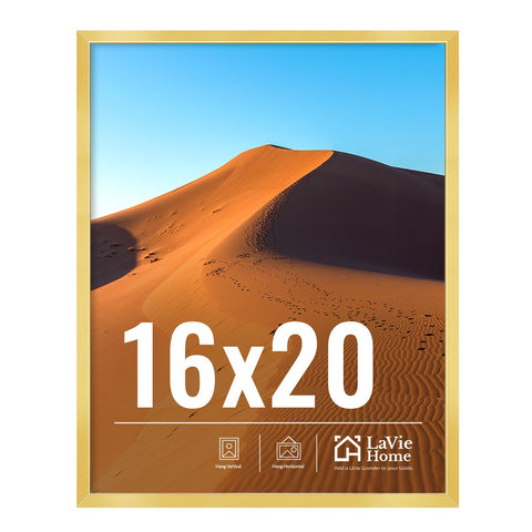 LaVie Home 16x20 gold frame on the wall for an elegant photo display