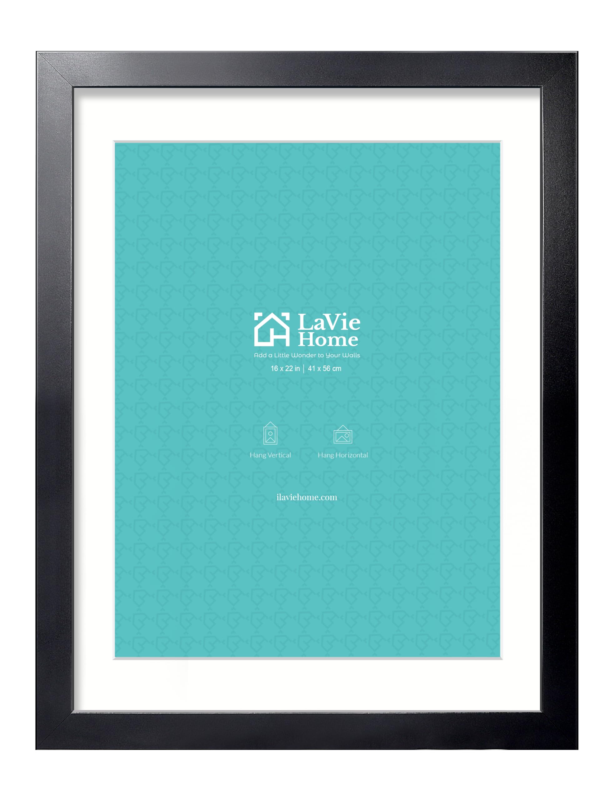 LaVie Home 16x22 black poster frame for wall displays and gallery-style decorating.