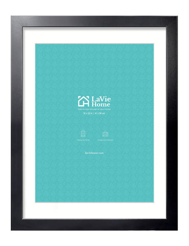LaVie Home 16x22 black poster frame for wall displays and gallery-style decorating.