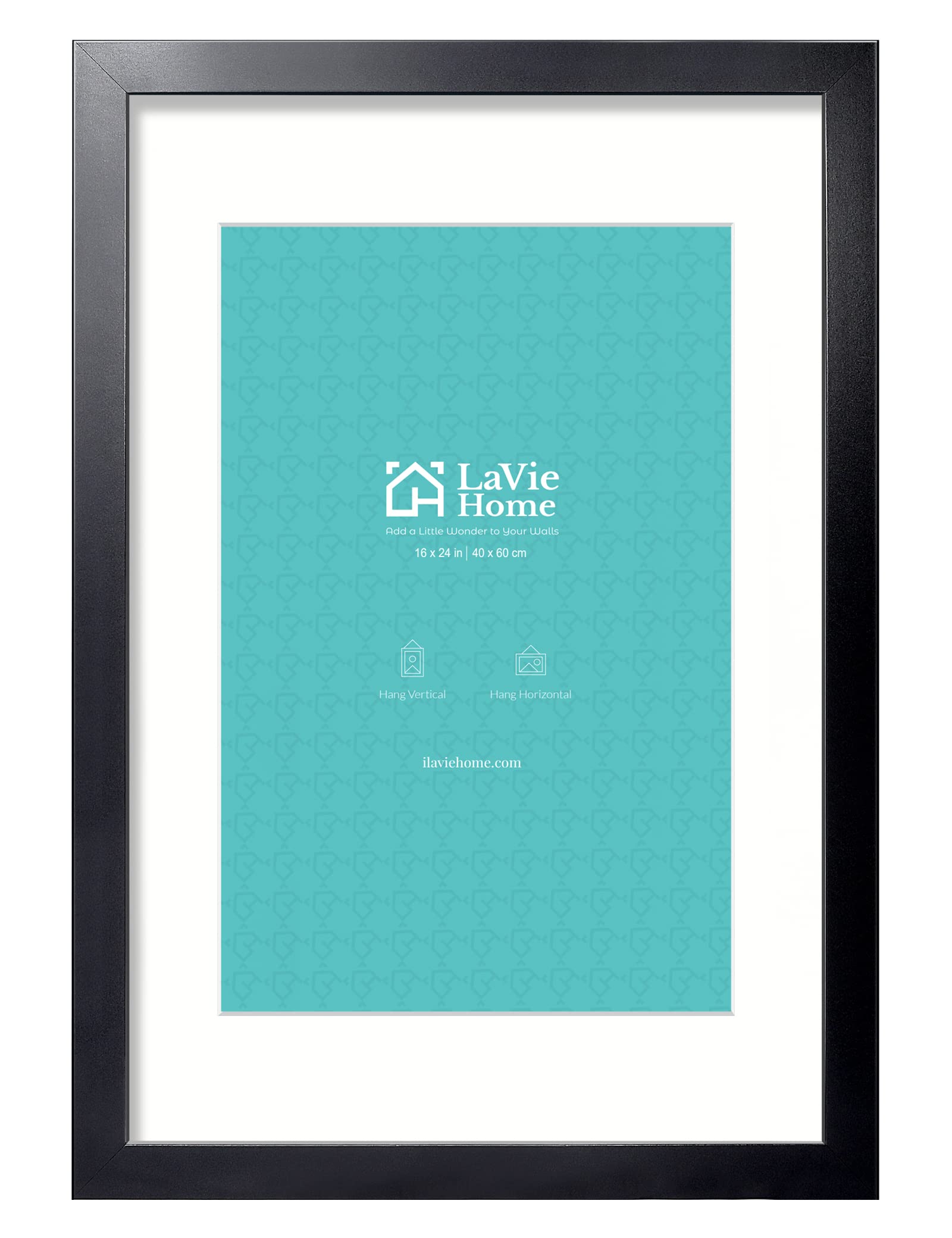 LaVie Home 16x24 black poster frame front view for a clean gallery display