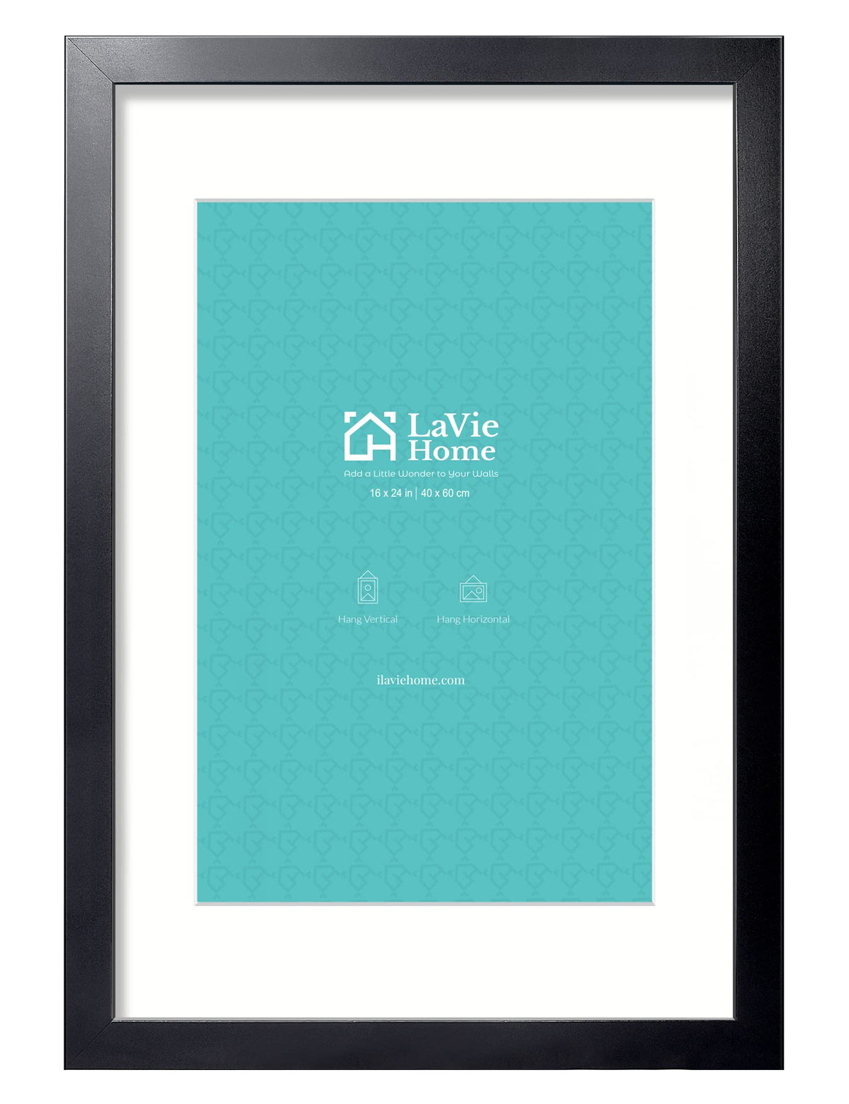 LaVie Home 16x24 black poster frame front view for a clean gallery display