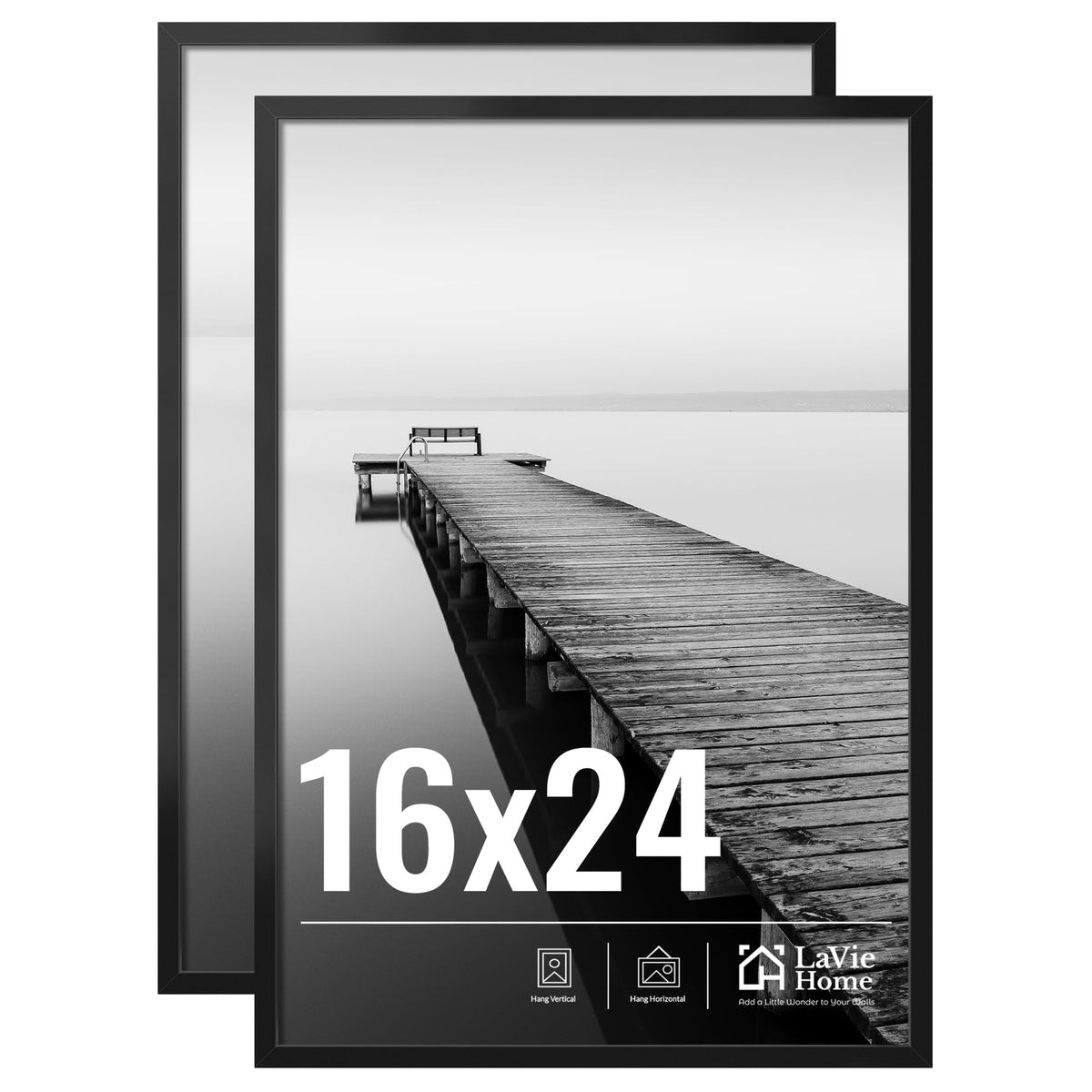 LaVie Home 16x24 frame front view showing versatile display for walls or desks