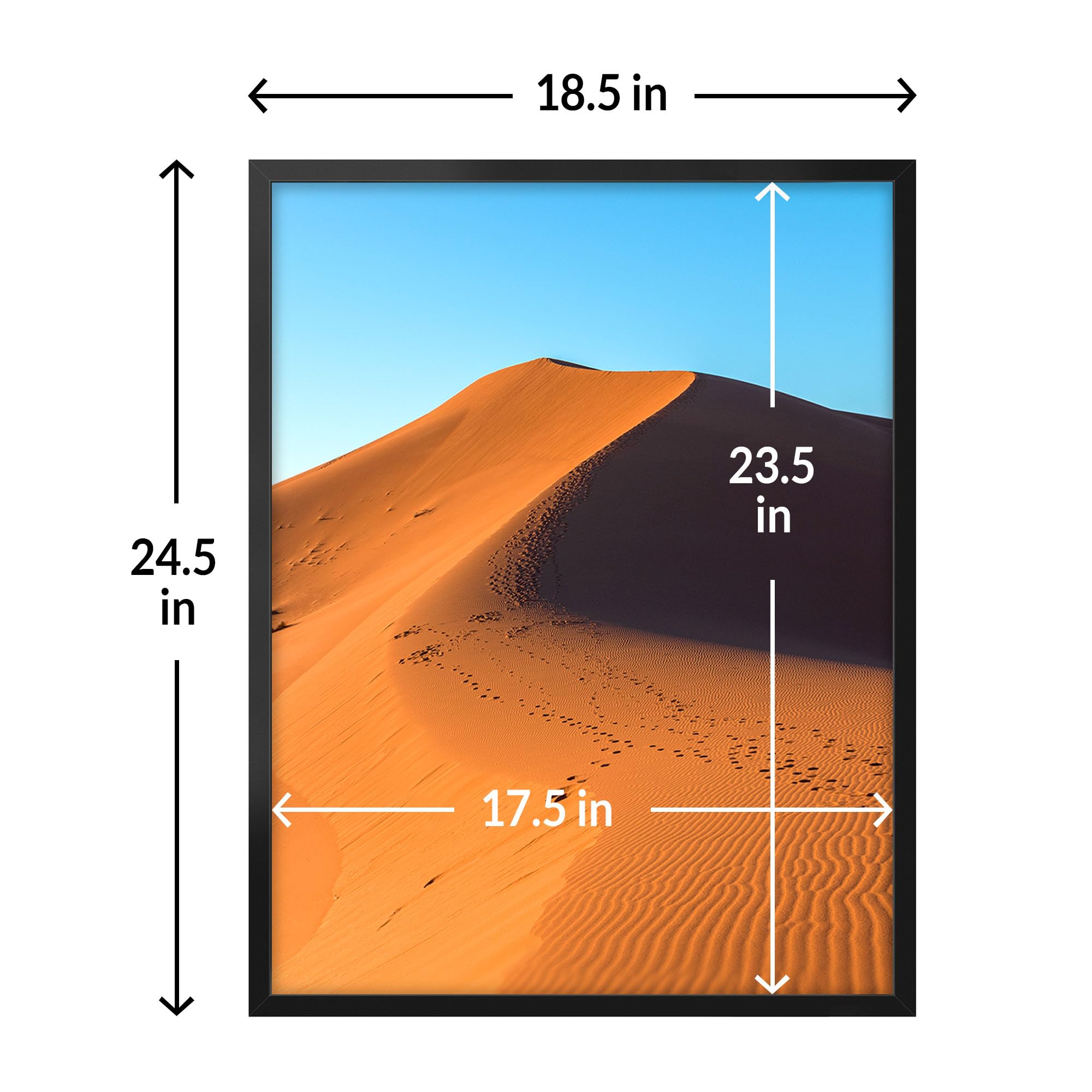 LaVie Home 18x24 poster frame displayed both horizontally and vertically for flexibility.