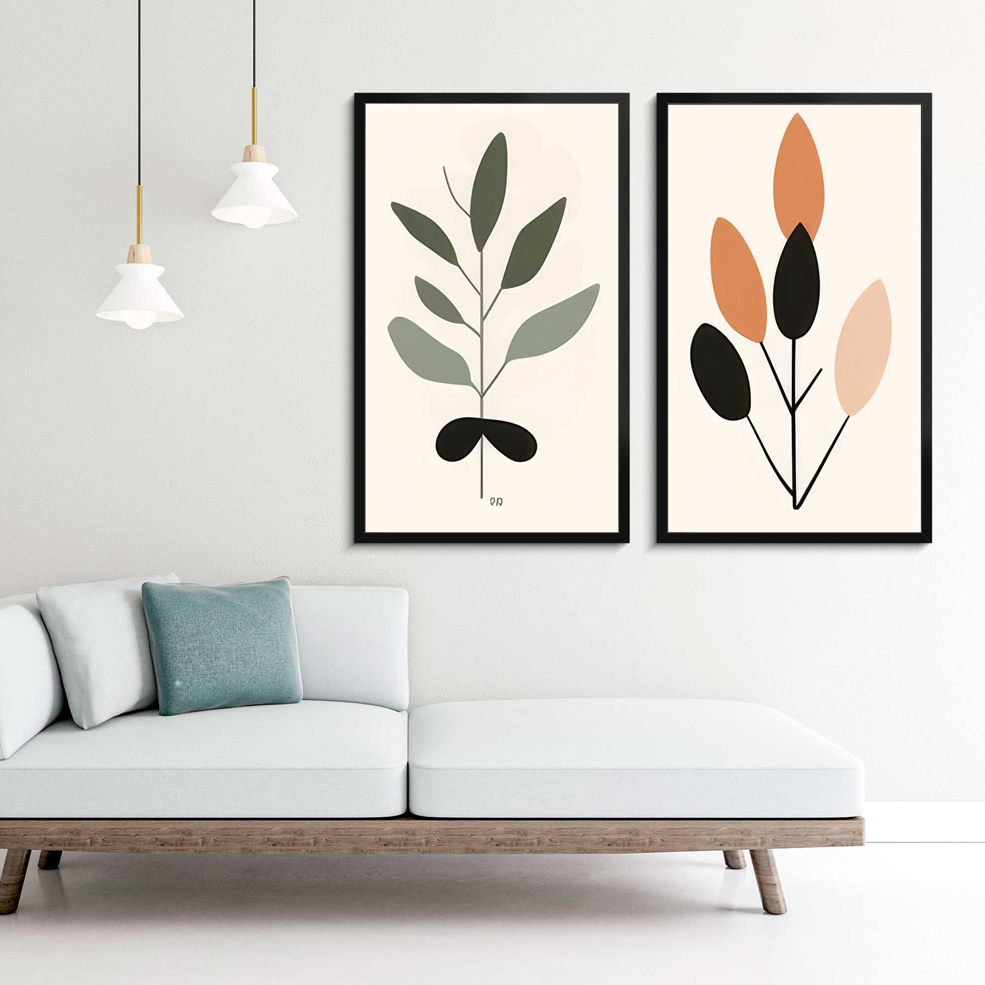 LaVie Home classic black frame complements decor without overpowering art.