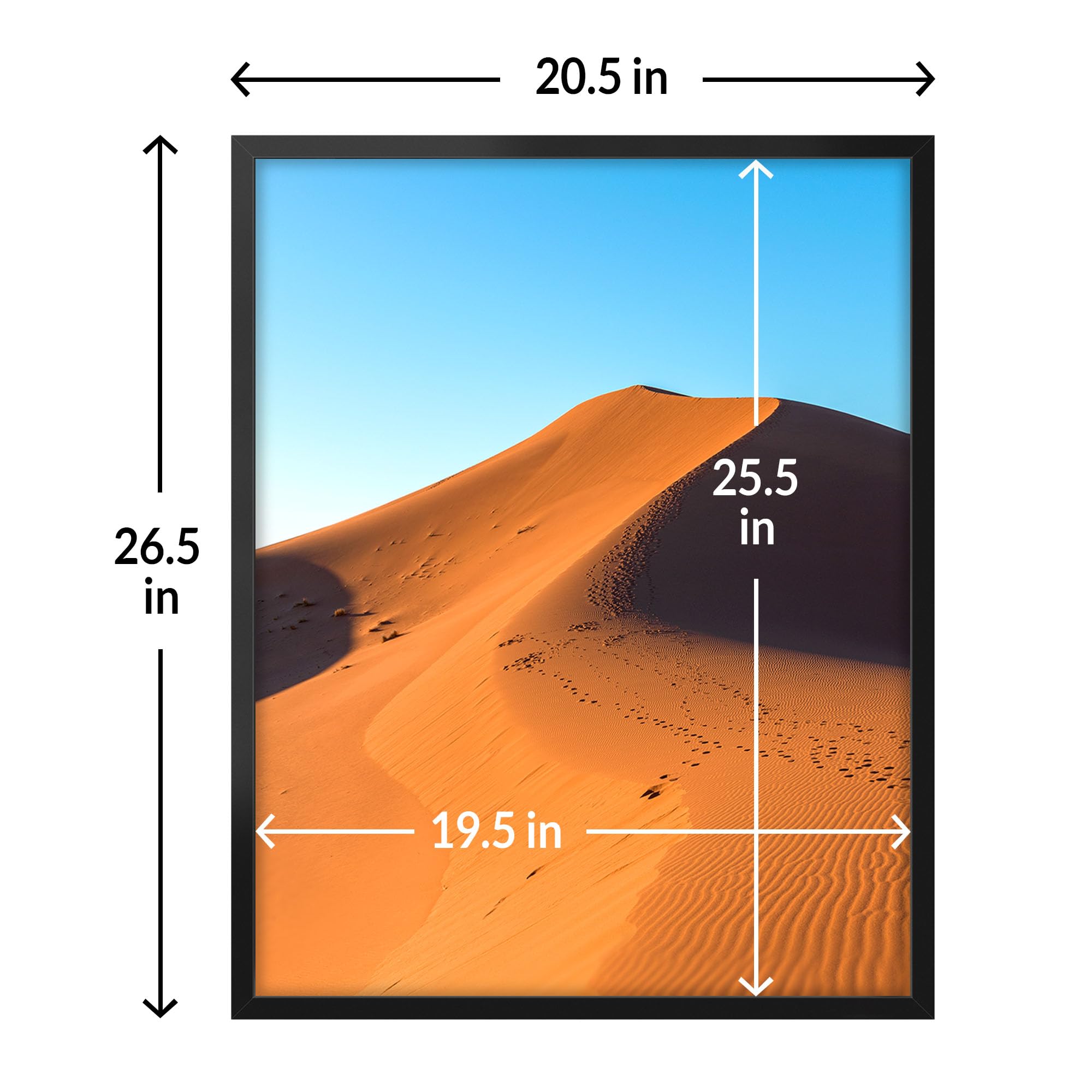 LaVie Home 20x26 frame arrives with protective corner guards and sealed packaging.