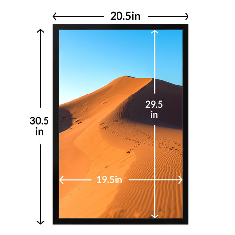 LaVie Home 20x30 frame vertical hanging demonstrates versatile wall display.